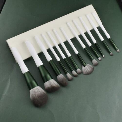 12Pcs Soft Makeup Brush Set Blush Blend Highlight Brush Shadow Set Eye Shadow Nose Shadow Concealer Stipple