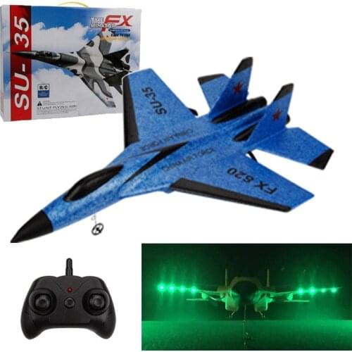 2.4G Glider RC drone SU35 Fixed wing airplane Hand Throwing foam dron Electric Remote Control Outdoor RC Plane toys for boys F22