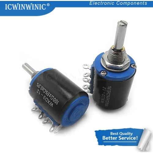 2piece WXD3-12 1W 100 ohm ohm WXD3-12-1W 5 ring multi-circle precision wire-wound potentiometer In Stock