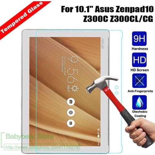 2 X GLASS 9H Real Tempered Glass For ASUS Zenpad 10 Z300C Z300CL Z300CG 10.1" tablet Screen Protector Protective Film