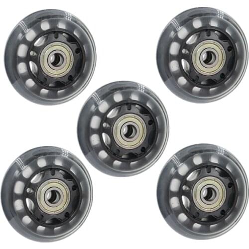 5 Pcs/Lot 2.5Inch/3 Inch 65mm/75mm Transparent Wheel Single Silent Pulley Wear Resistant Strong Load Bearing Double