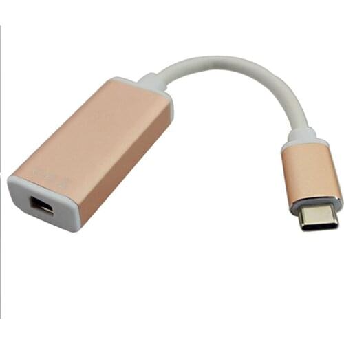 USB-C Type C USB 3.1 to Mini DisplayPort DP 1080P Adapter Cable For Monitor with Aluminium Case For MBook ChromeBook Pixel