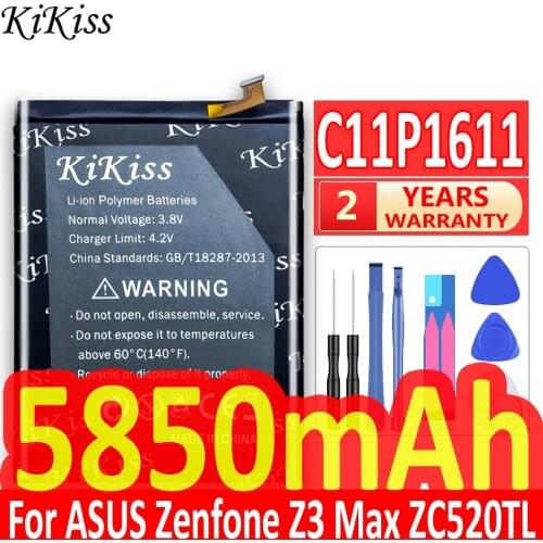 5850mAh New Big Power Battery for ASUS Zenfone 3 Max MAX ZC520TL PegASUS 3 X008 X008D Z01B Smartphone Bateria C11P1611 Zenfone3