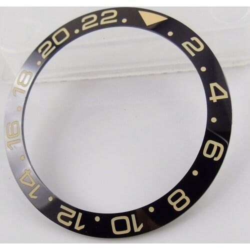 High Quality 38mm Black bezel insert Accessories Parts fit for 40mm submariner SKX 007 watch