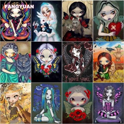 Diy 5D Diamond Painting Big Eyes Doll Round Square Drill Cartoon Portrait Home Decoration Full Diamond Embroidery Mosaic Gift