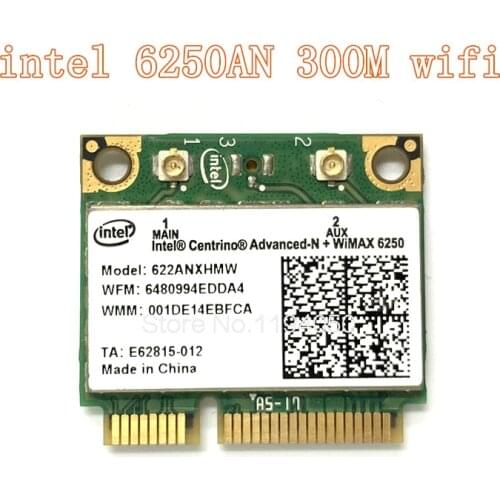 Wireless card For Intel Centrino Advanced-N N + WiMAX 6250 Wireless MINI PCI-E MIMO Card 622ANXHMW 802.11a/b/g/n 300 Mbps