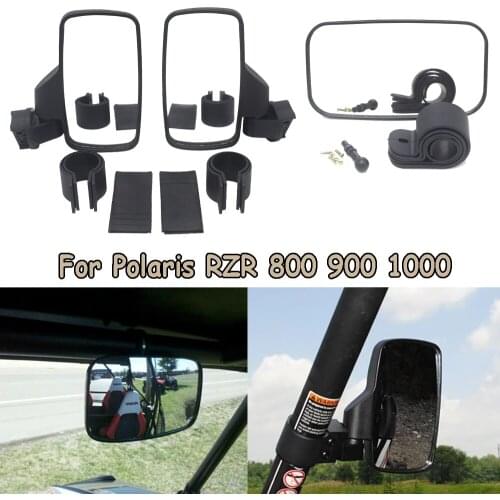 Large Adjustable UTV 1.5" 1.75" 2" Clamp Side Center RearView Mirror for Polaris RZR for Can-Am Commander 1000 for Artic Cat