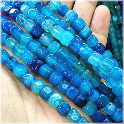 50pcs nature gem stone beads strings agatee stone natural semi precious stone cubic square shape size 8x8mm beads wholesale