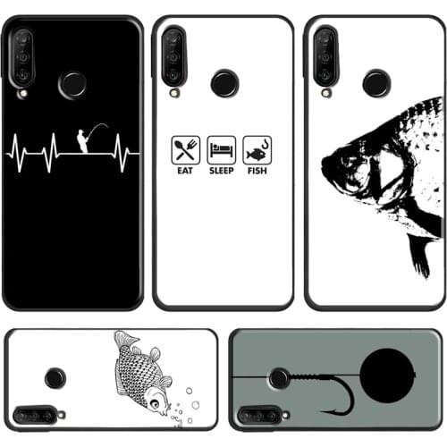Carp Fishing Fish Case For Huawei P40 Lite P20 P30 Pro P Smart Z 2019 Mate 20 Lite Honor 10 i 8X 9X Nova 5T