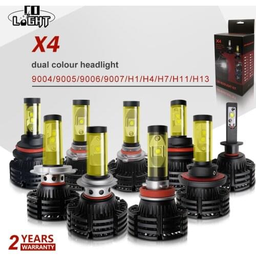 CO LIGHT H4 H7 Led 40W H11 9004 9005 Fog Lamp 9006 Hb4 Headlight 6500K 3000K for Lada Vaz universal cars 12V 24V