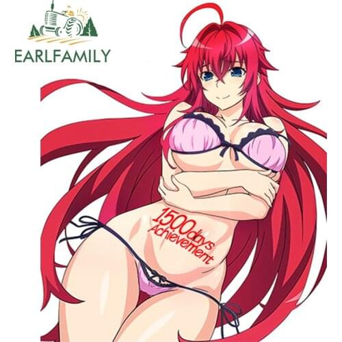 EARLFAMILY 13cm Sexy Uniform Girl Decal High School DxD Anime JDM Car Styling Rias Gremory Render Waterproof Car Sticker