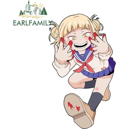 EARLFAMILY 13cm x 7.5cm for Himiko Toga Funny Car Stickers Vinyl Car Accessoires Campervan Refrigerator Motorcycle Laptop Decals