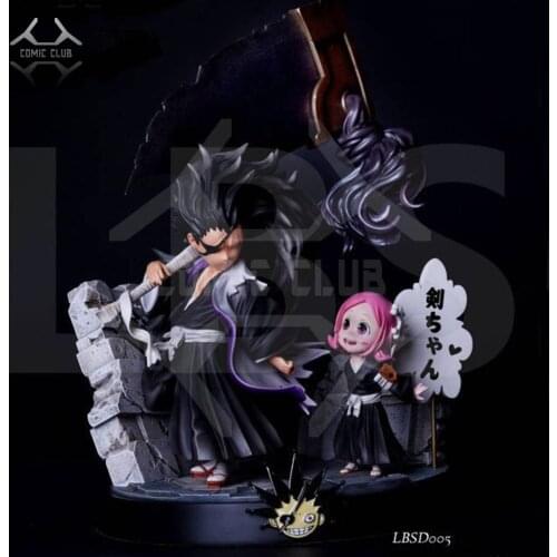 COMIC CLUB IN-STOCK BLEACH sd version 26cm Kenpachi Zaraki and Kusajishi Yachiru gk statue figure toy for collection