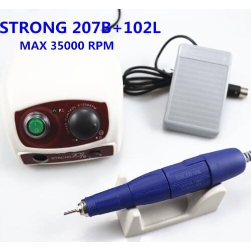 65w Strong 207B/210 102L Nail Drill Manicure 35000RPM Handpiece Electric Manicure For Nail Drill Milling Cutter Nail Equipment