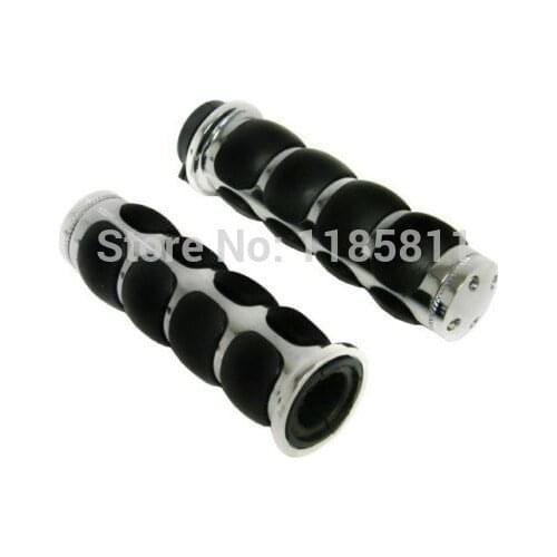 Chrome 1''25mm Hand Grips + Throttle Boss For Yamaha Road Royal V-Star V-Max Virago R1 R6 Cafe Racer Old School Bobber Touring