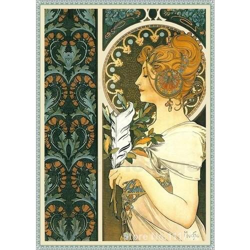 Decor paintings Feder Decor Alphonse Mucha art handmade High quality