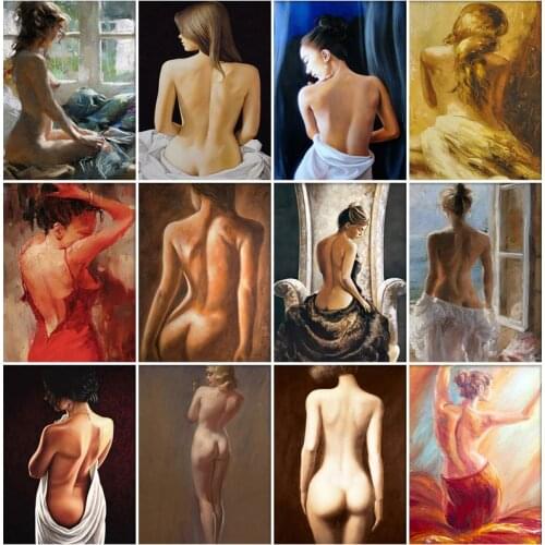 5D Diy Diamond Painting Sexy Women 3D Cross Stitch Nude Women Rhinestone Picture Pastes Diamond Mosaic Nude Woman Hobbies Crafts
