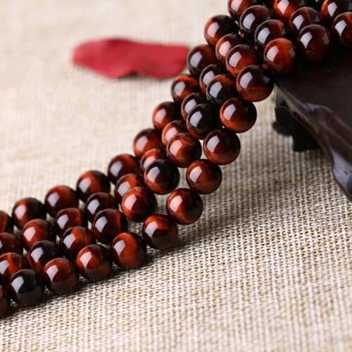 Grade AAA Natural Red Tigers Eye Beads NOT Dyed 6mm-18mm Smooth Polished Round 15 Inch Strand HY06