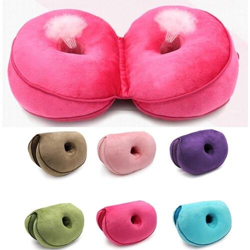 Dual Comfort Cushion Memory Foam Pressure Relieve Seat Cushion Hip Lift Beautiful Butt Latex Massage Chair Cushion Pad
