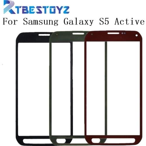 RTBESTOYZ 5.1 inches Touch Screen Glass Replacement For Samsung Galaxy S5 Active G870A G870 Outer Front Screen Glass Lens