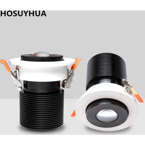 Dimmable 5W 7W 12W 15W Adjustable Focal Length LED COB Recessed Downlights Modern Anti Glare Ceiling Lamp Spotlights AC85~265V