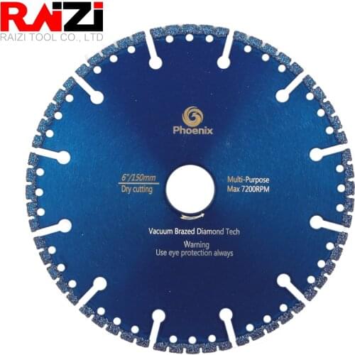Raizi Phoenix Universal Vacuum Brazed Small Diamond Cutting Saw Blade Steel Rebar,Concrete,Brick,Metal,Plastic Pipe Cutting Disc