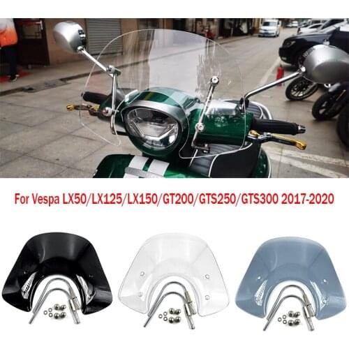 Motorcycle Windshield Wind Deflectors Windscreen For Piaggio Vespa LX50 LX125 LX150 GT200 GTS250 300 2017 2018 2019 2020