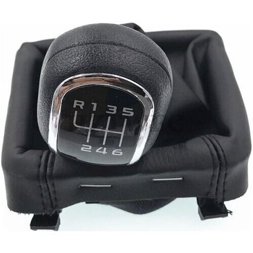 High Quality 6 Speed For Skoda ii 09-12 Superb II 08-12 09-12 MK2 II Car Manual Gear Shift Knob With Leather Boot