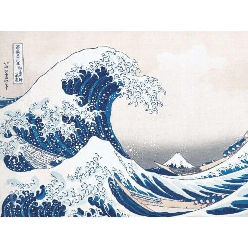 High quality Oil painting Canvas Reproductions Under the Wave off Kanagawa ukiyo e by Katsushika Hokusai Thirty six Views