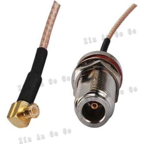 Factory sales RF Coaxial cable N to MCX connector N female to MCX male right angle Plug RG316 Pigtail cable 15cm free shipp