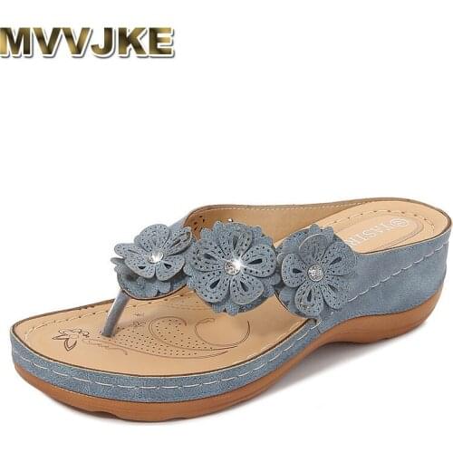 MVVJKE2020 New Solid Color Platform Flip Flops Womens Slippers Casual Slippers Womens Sandals