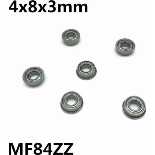 10Pcs MF84ZZ 4x8x3 mm Flange Bearings Deep Groove Ball Bearing High Quality MF84