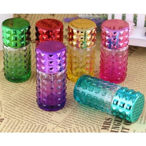 100pcs 30ML Colorful Cylinder Shaped Glass Spray Atomizer Perfume Bottle Cosmetic Container new