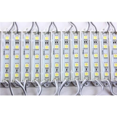 20PCS 5050 SMD 5LEDs LED Module White/Warm White/Red/Green/Blue Waterproof Light Advertising lamp DC 12V Wholesale