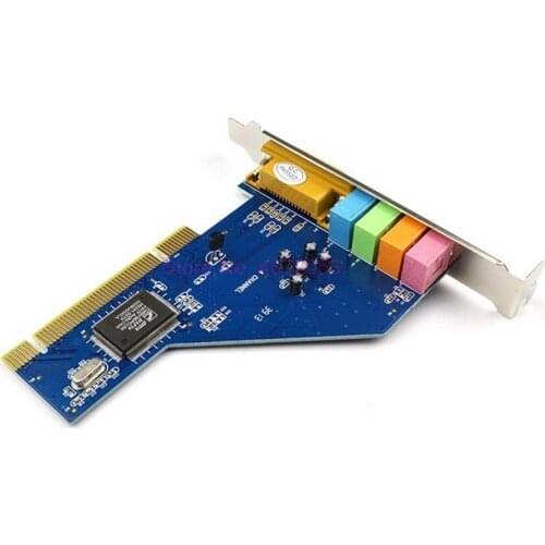 200pcs 4 Channel 8738 Chip 3D Audio Stereo PCI Sound Card Win7 64 Bit