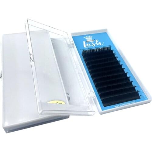2021 Newest Style Premium Natural Synthetic Mink eyelash Faux individual extension cilia with eyelash packaging box for beauty