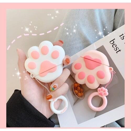 3D Cat claw Cute Earphone Case For Airpods Case Bluetooth Funny Cover For Apple Air pods 2 Protective case Earhphone Headset Bag