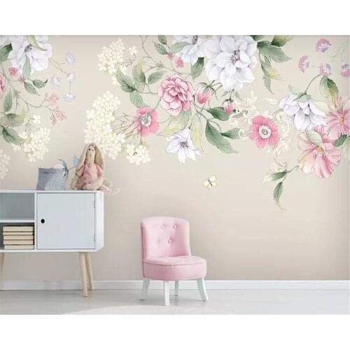 Beibehang 3d wallpaper Personality wallpaper European embossed floral wallpaper sofa background wallpaper for walls in rolls
