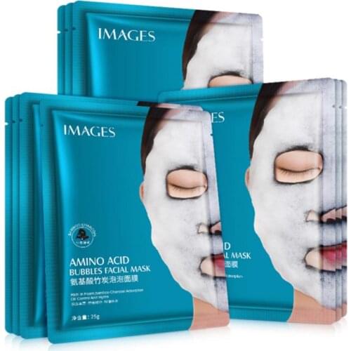 1 PC Cleansing Mask Amino Acid Bamboo Charcoal Bubble Mask Moisturizing Mask Care Deep Purifying Moisturizing Mask TSLM1