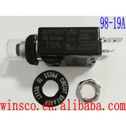 98-19A Waterproof cap 100% NEW KUOYUH CIRCUIT BREAKER 98 SERIES 19A