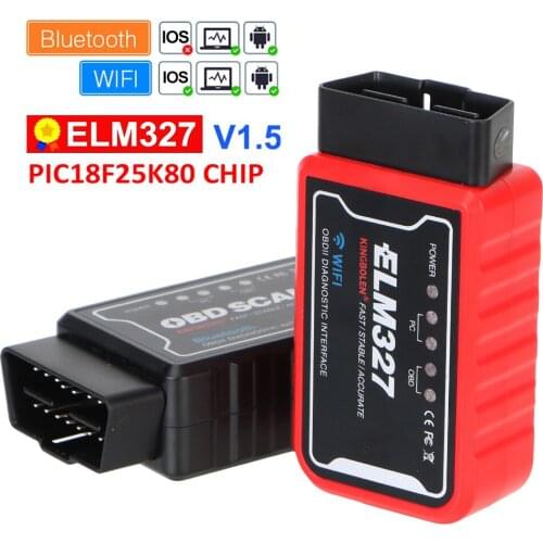WIFI Bluetooth Car OBD2 Scanner ELM327 V1.5 Code Reader Diagnostic Tools PIC18F25K80 ICAR2 OBDSCAN OBDII Automotive Accessories