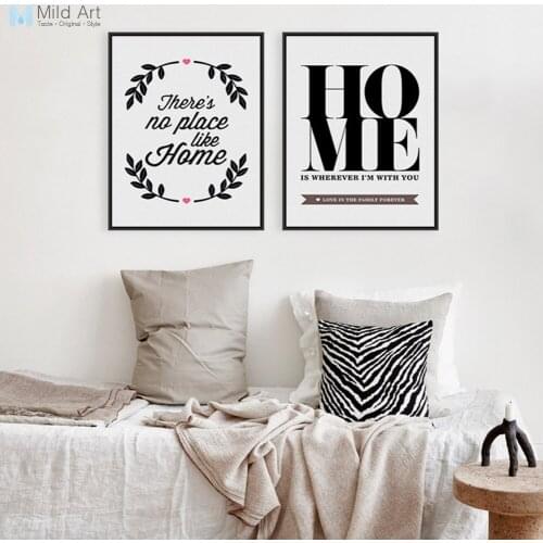 Black and White Inspire Family Quotes Typography Posters Prints Nordic Living Roon Wall Art Pictures Home Decor Canvas Paintings