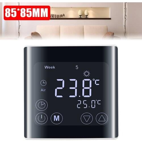 16A Thermostat Digital Temperature Controller LCD Digital Thermostat Touchscreen Room Thermostat Underfloor Wall Heater
