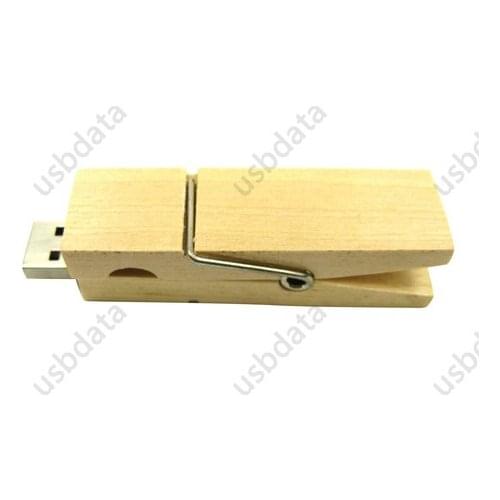 Wooden Clip USB Flash Drive 8gb 16gb 32gb 64gb Pen Drive Gift Disk On Key Pendrive 2TB Pen Drive 32GB Pass H2testw Real Capacity