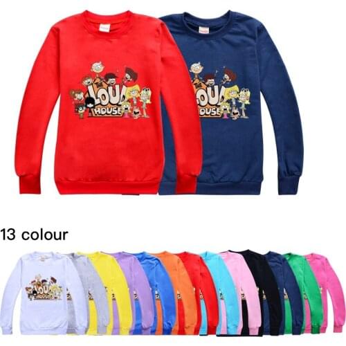 Loud House Boys Girls Cartoon Pattern Autumn Winter Outwear Children Sweatshirts for Kids Clothes Baby Boys Girls Pullovers