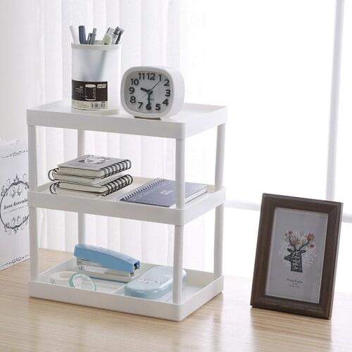 Double-layer Desktop Storage Shelf Bathroom Cosmetic Holder Table Stationery Sundries Storage Racks for Home Bathroom Organizer