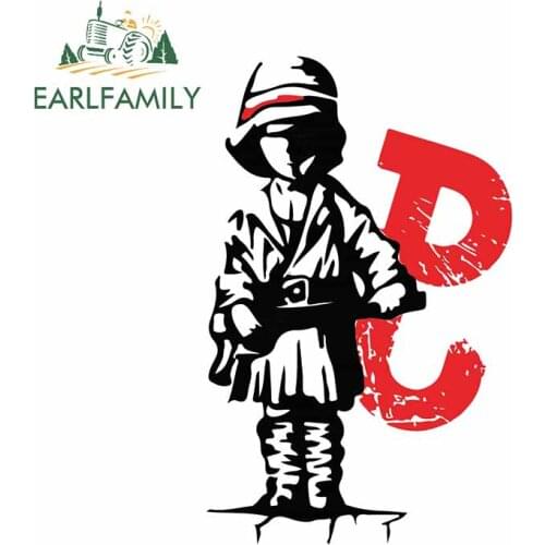 EARLFAMILY 13cm x 8.3cm for Female Soldier Motorcycle Anime Waterproof Car Stickers VAN Decoration Decal Refrigerator Graphics