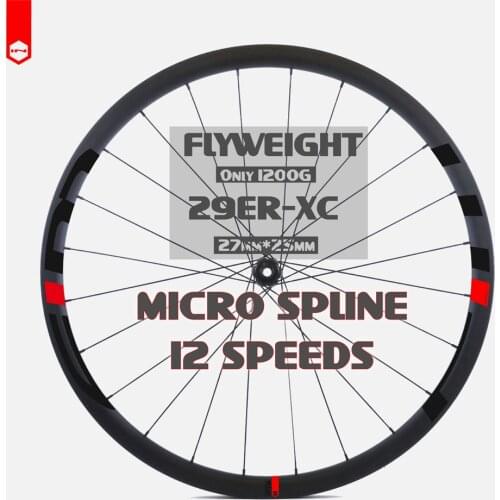 Flyweight MTB Wheelset 29er MS Micro Spline Mountain Bike 27 30mm XC Width Carbon Hookless Wheels
