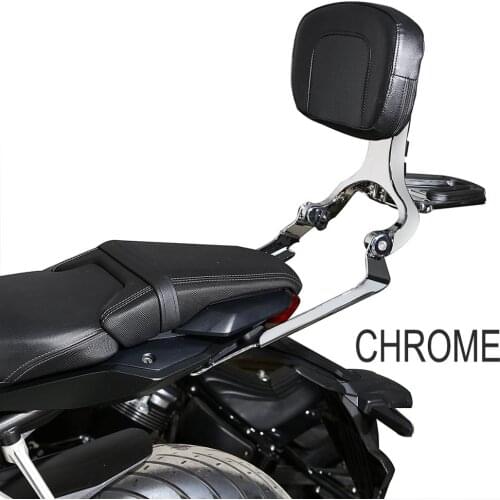 Chrome Fixed Mount&Driver Passenger Backrest For Honda CB650R CBR650R 2019-2021