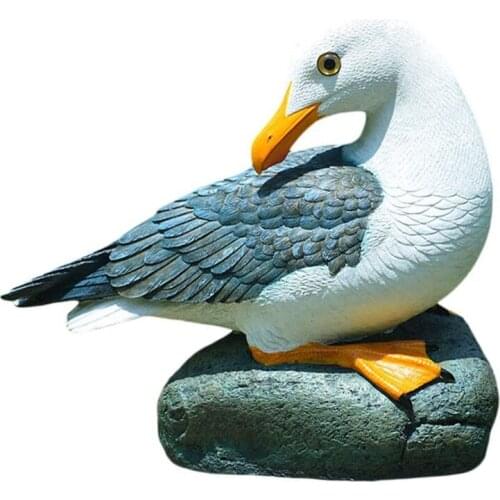 Simulation Seagull Crafts Mediterranean Style Decoration Resin Ornaments Landscape Sculpture Sketch Bird